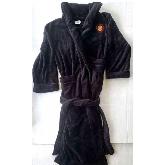 Disney‎ Parks Hollywood Tower Of Terror Hotel ROBE L/XL Plush Black Pockets NEW - Picture 4 of 5